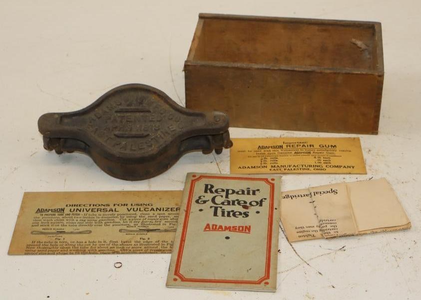 Adamson Vulcanizer in Original Wooden Box: 7.5x4.25x3