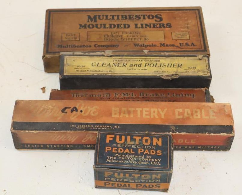 Group of 5 Early Automobile Replacement Parts In Original Boxes (1 of 10)