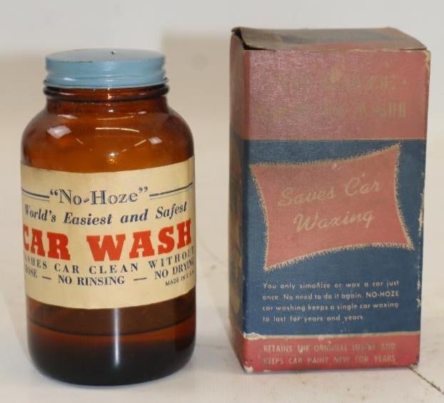 No Hoze Carwash Glass Bottle With Paper Label In Original Box: 2.5x2.5x4.75