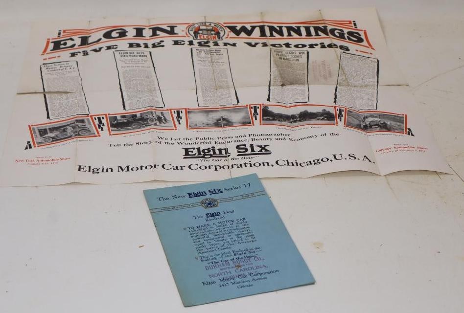 Group of 2 Elgin Six 1917 Poster and Series 17 Brochure Book (1 of 4)