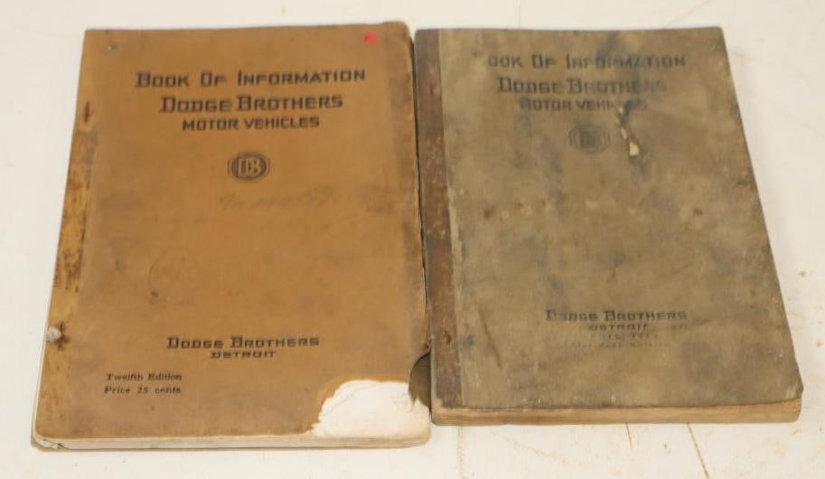 Group of 2 1919 and 1923 Dodge Brothers Information Manuals (1 of 4)