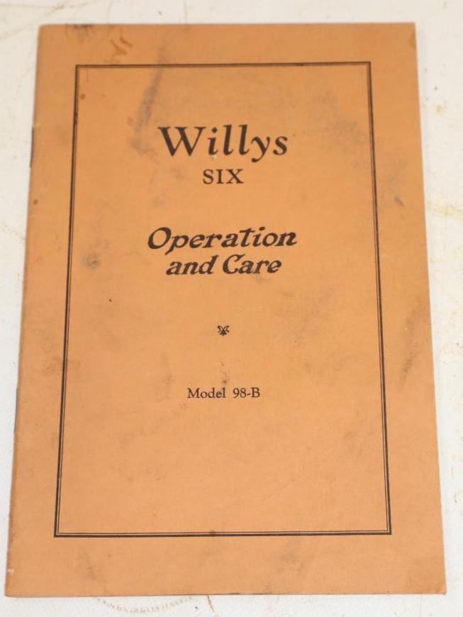 1929 Willys-Overland Model 98B Operations Manual (1 of 4)