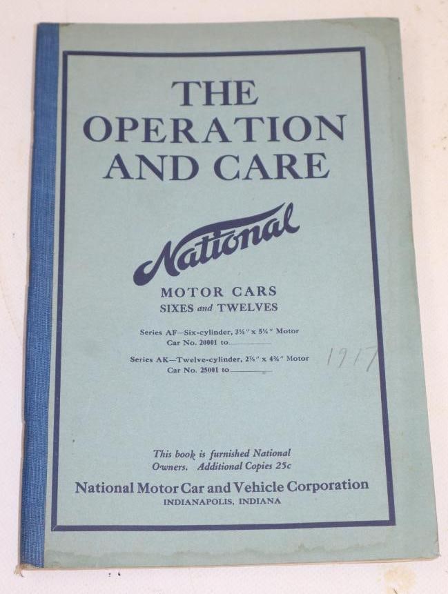 1917 National Motor Car Operation and Care Book (1 of 4)