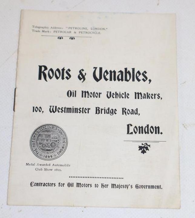 Roots and Venables Oil Motor Vehicle Makers Tourn Of The Century Dealership Pamphlets (1 of 4)