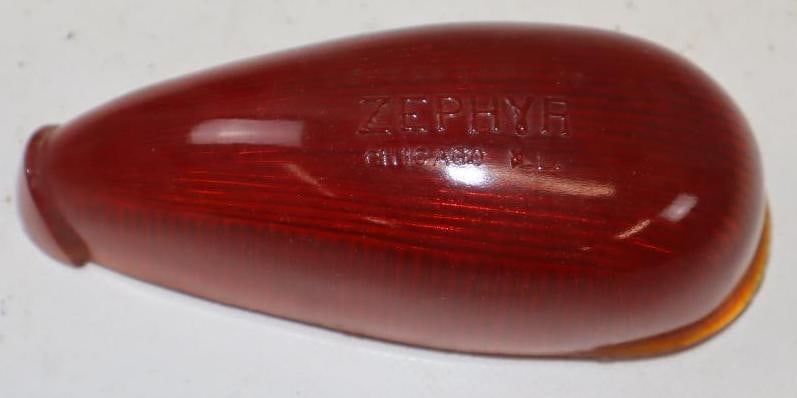 Lincoln Zephyr Glass Tail Light Lense (1 of 3)