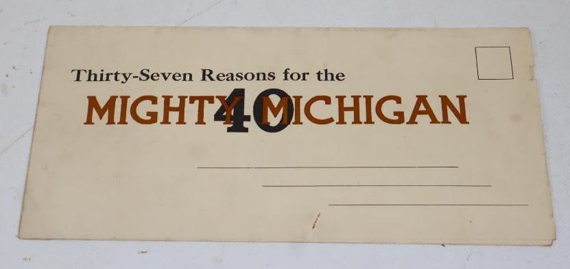 Mighty Michigan 40 37 Reasons Mailing Brochure: 10.5x5