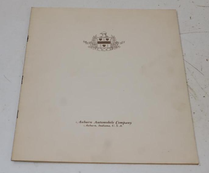 1920's Auburn Automobile Company Dealership Brochure Book (1 of 4)