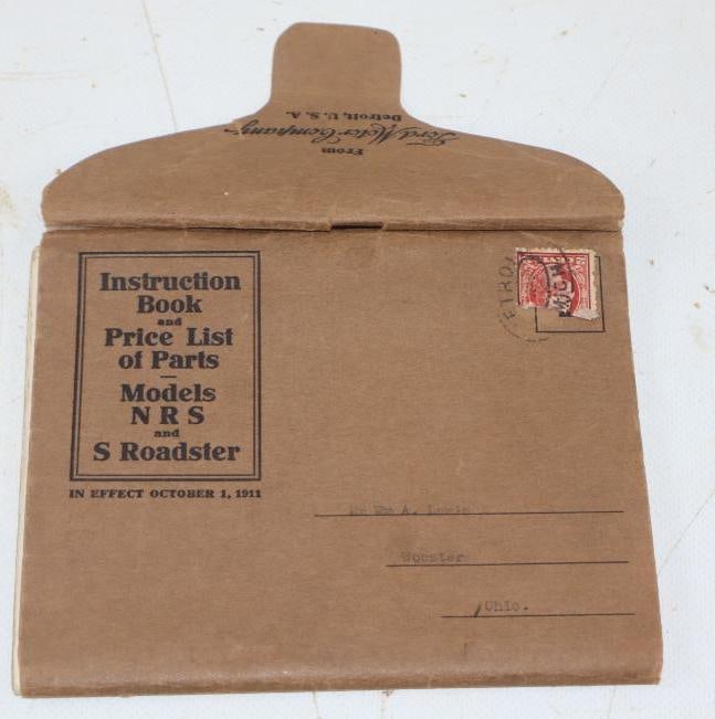 1911 Ford Motor Company Models N, R And S Instruction Book And Priceless Company Mailer Booklet (1 of 3)