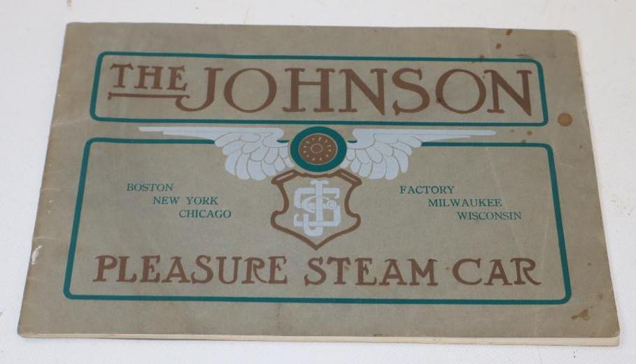 1908 The Johnson Pleasure Steam Car Dealership Brochure Book: 10x7
