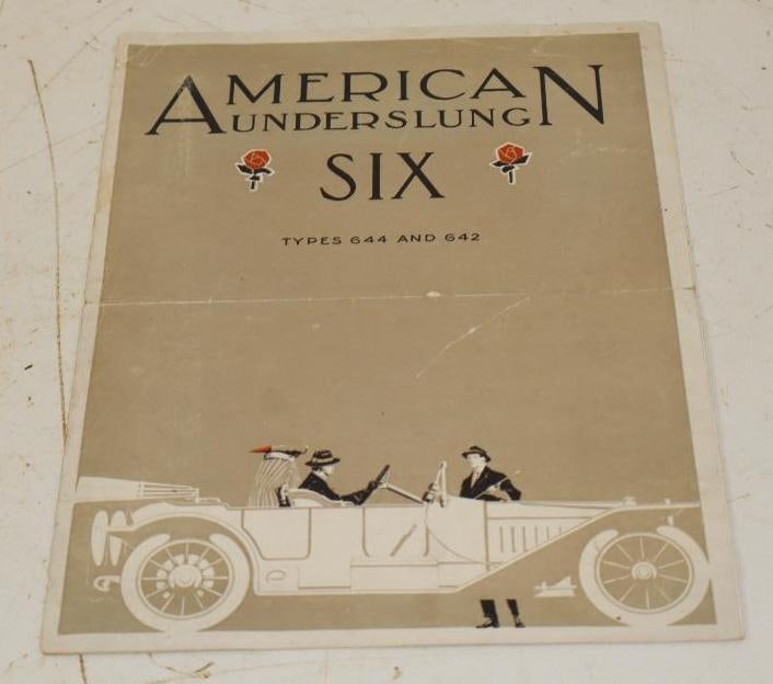 1910's American Underslung Six Types 644 And 642 Dealership Brochure Booklet (1 of 3)