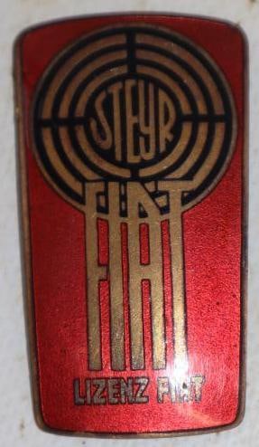 1950's Steyr Fiat Cloisonne Radiator Emblem (1 of 2)