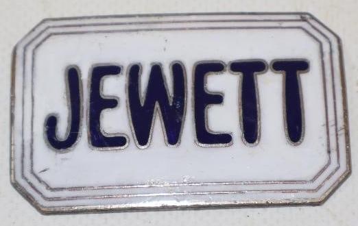 1926-27 Jewett Cloisonne Radiator Emblem: 2.5x1.5