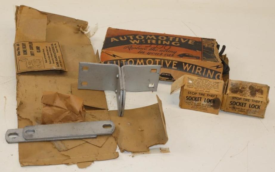 Group of 4 Automotive Wiring Socket Locks and Tire Coupler Clamps In Original Boxes (1 of 6)