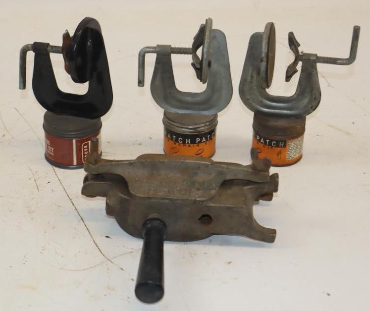 Group of 4 Rubber Tire Patch Repair Kits and Vulcanizer (1 of 4)