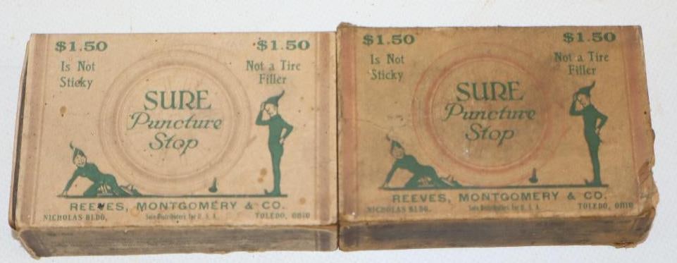 Group of 2 Sure Puncher Stop Tire Repair In Original Boxes: 3.5x2.5x1