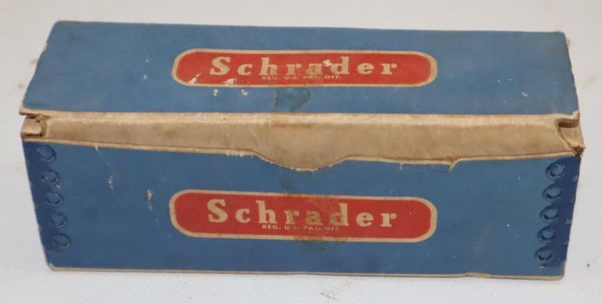 Group of 7 Schrader Tire Valve Stems In Original Box: 5x5x1.5