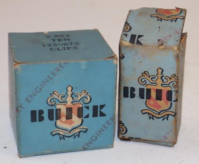 Group of 2 Buick Engineered Parts in Original Box: Largest is 2x2x2