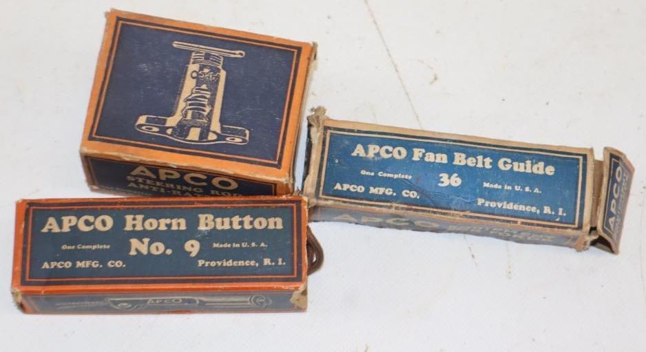 Group of 3 Apco For Parts in Original Boxes: Largest is 4x1.5x1.5
