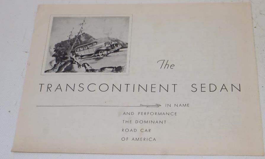 1920s Franklin Trans Continent Sedan Dealership Brochures (1 of 3)