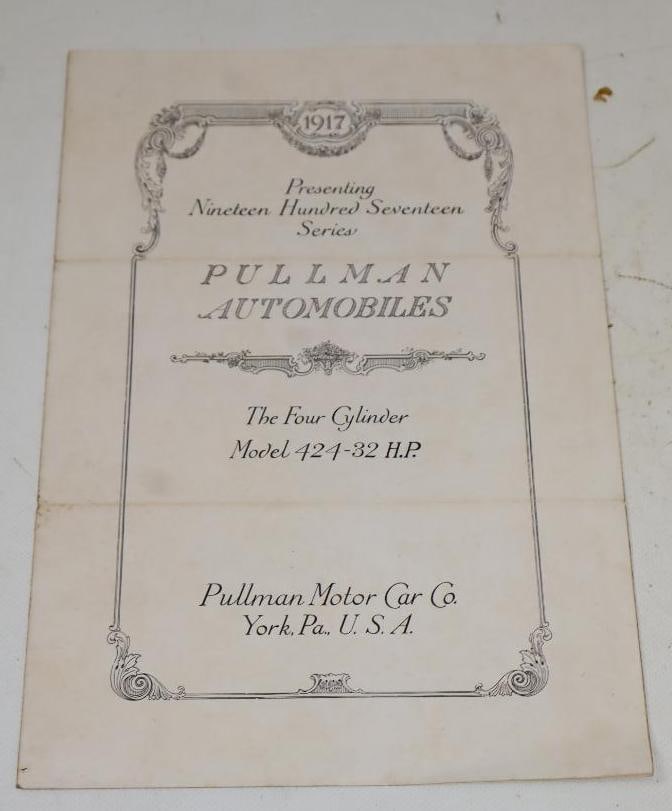 1917 Pullman Automobiles Brochure Booklet (1 of 2)