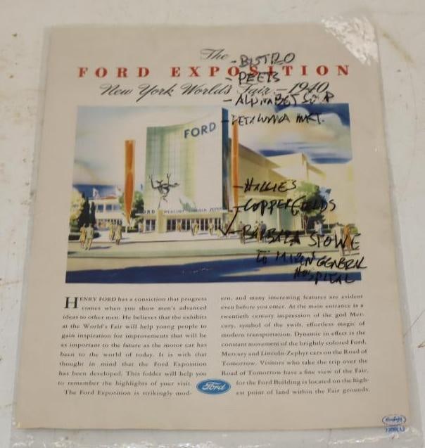 1940 New York World Fair Ford Exposition Pamphlet Brochure (1 of 2)