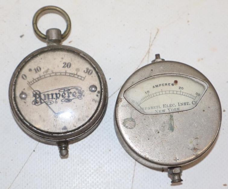 Group of 2 Early Automobile Amperes Gauges (1 of 4)