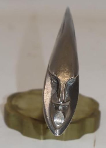 1930's "Speed Head" Radiator Mascot Mounted On Brass Cap By Gene Auscher (1 of 3)
