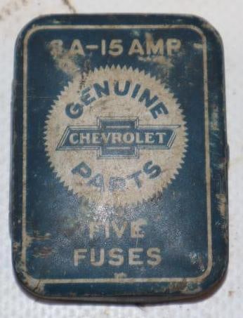 Genuine Chevy Parts Fuse Tin: 1.75x1.25