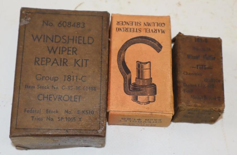 Group of 3 Early Chevy Replacement Parts in Original Boxes (1 of 2)