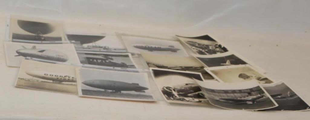 Group of 14 Black And White Airplane And Drigible Airship Photos (1 of 9)