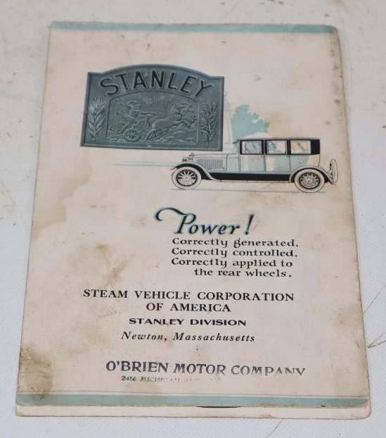 Stanley Steam Vehicle Corporation of America Dealership Brochure (1 of 3)