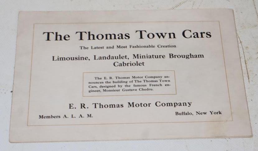 1908 Thomas Town Car Dealership Brochure