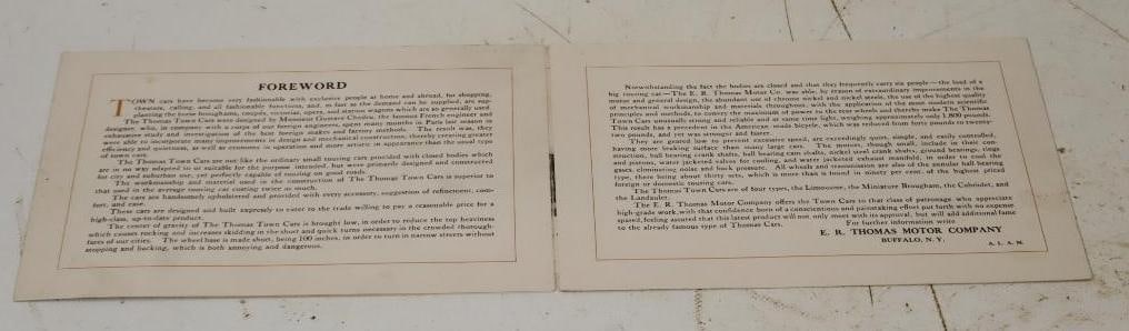 1908 Thomas Town Car Dealership Brochure - 2