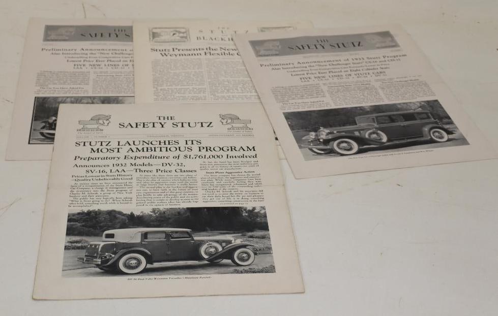 1930's The Safety Stutz Car Model Announcement Dealership Brochures (1 of 5)