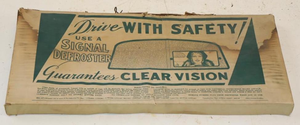 1920s Signal Windshield Defroster In Original Box: 16x7x1