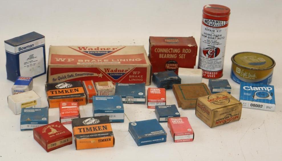 Large Group of Automobile Replacement Parts in Original Boxes: Largest is 11x5.5x2.25