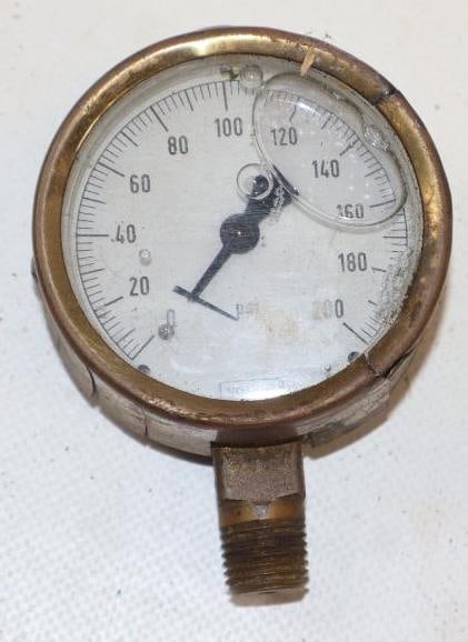 Noshok Brass Liquid Filled Pressure Gauge (1 of 2)