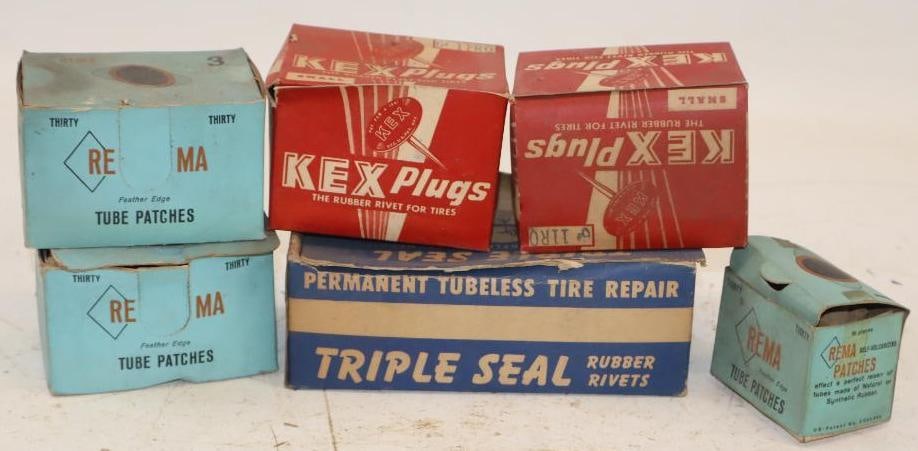 Group of 6 Triple Seal Rema And Kex Patches and Plugs in Original Boxes (1 of 4)
