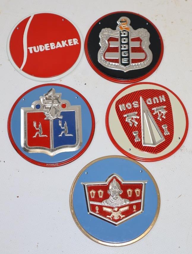 Group of 5 Wheaties Cereal Auto Manufactures Cereal Box Emblems: 3.5x3.5 Each