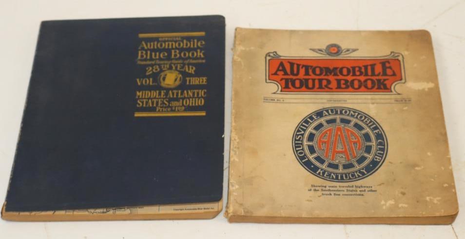 Group of 2 1925 and 1928 Automobile Tour and Map Books: Largest is 8.5x9