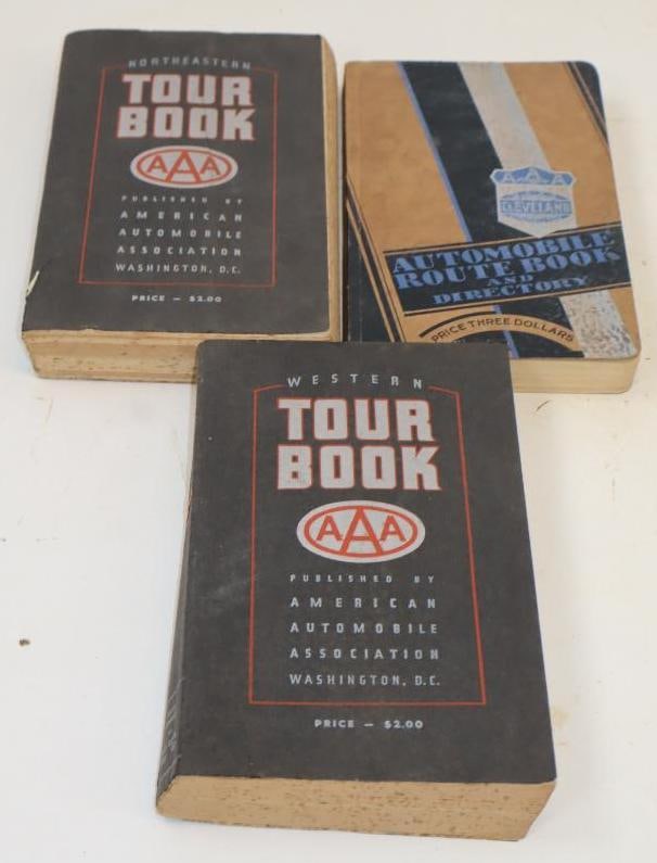 Group of 3 1930s AAA Tour Books: 5.5x9 Each
