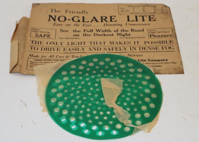 No-Glare Lite Head Light Inserts In Original Envelope - 2
