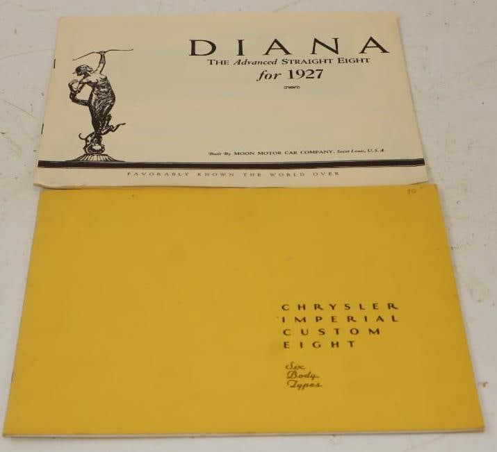 Group of 2 Chrysler Imperial and Diana Reproduction Dealership Brochure Books: 11x8.5 Each