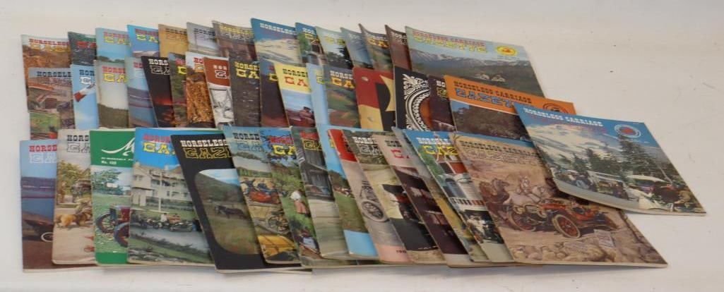 Group of 47 Horseless Carriage Gazette Magazines: 8.5x11 Each