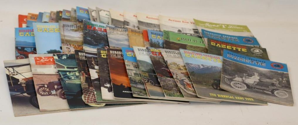 Group of 43 Horseless Carriage Action Arrow Vehicle Magazines: 8.5x11 Each