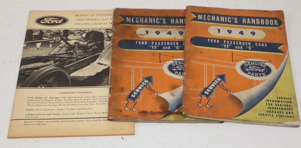 Group of 3 1949 Mechanics Handbooks and Model A Manual (1 of 4)