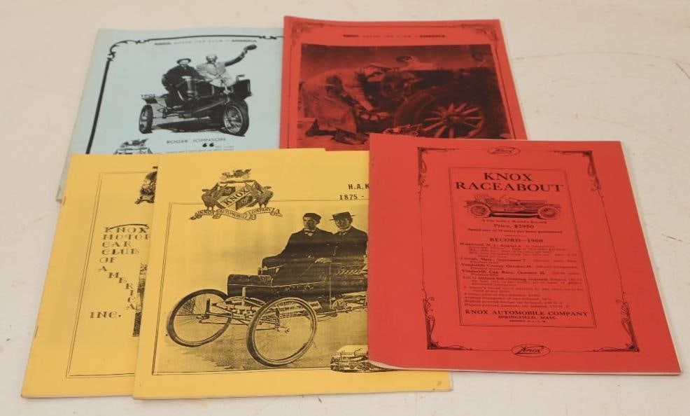 Group of 5 Knox Motor Car Club of America News Bulletins: 8.5x11 Each
