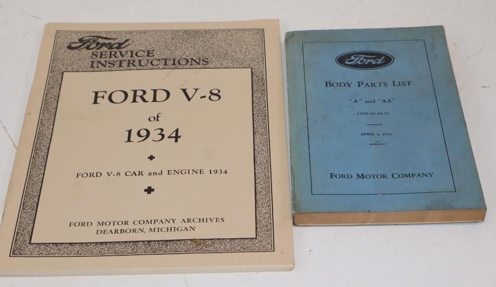 Group of 2 1920s and 1930s Ford Body Parts List and Service Parts Books (1 of 4)