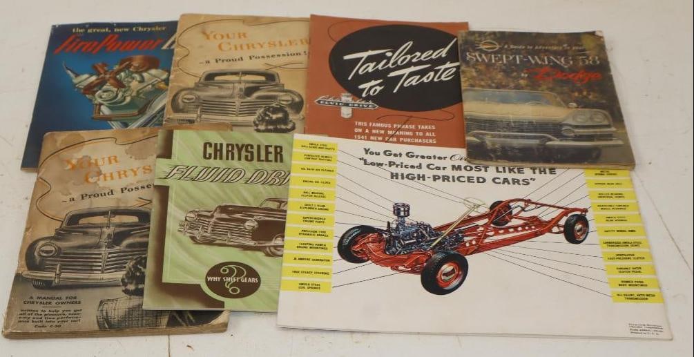 Group of 7 Chrysler and Dodge Instruction Manuals and Dealership Brochures (1 of 6)
