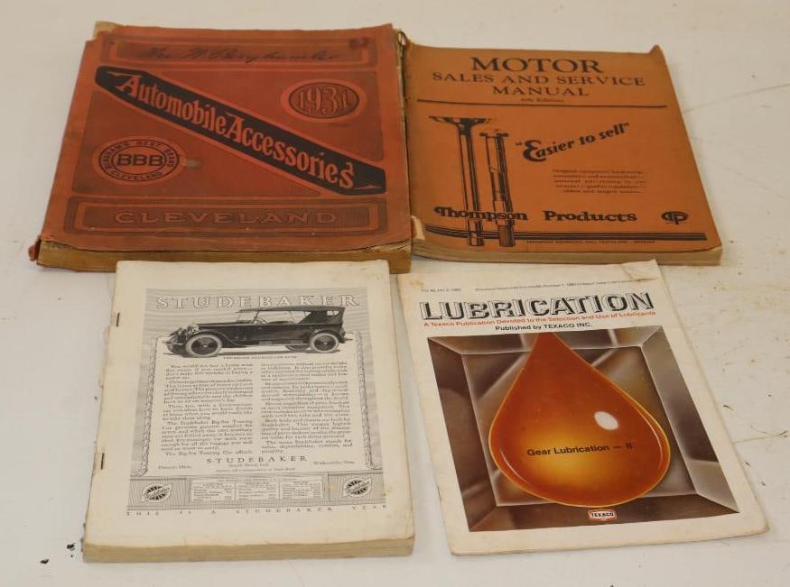 Group of 4 Early Automobile Service Manual Supply Book, Lubrication Guide and Other Magazines (1 of 4)